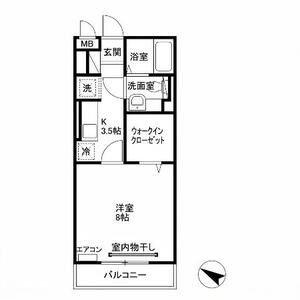 1K 間取り図