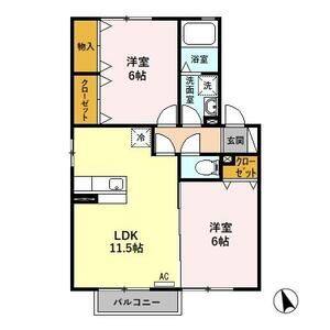 2LDK 間取り図