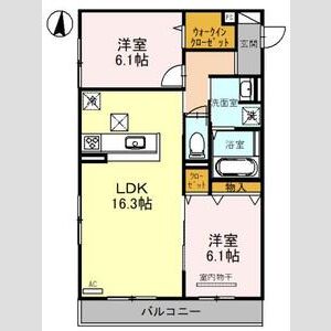2LDK 間取り図