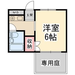 1K 間取り図