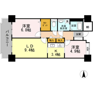 2LDK 間取り図