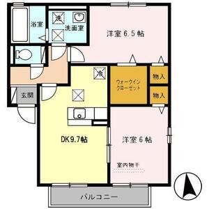 2DK 間取り図