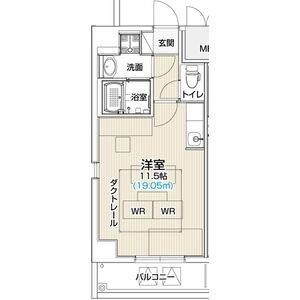 1K 間取り図