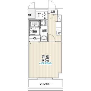 1K 間取り図