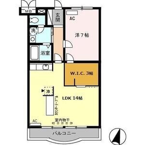 1LDK 間取り図