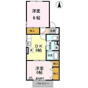 2DK 間取り図