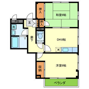 2DK 間取り図