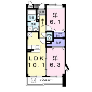 2LDK 間取り図