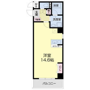 ワンルーム 間取り図