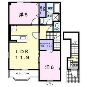 2LDK 間取り図
