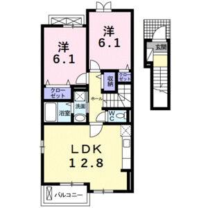2LDK 間取り図