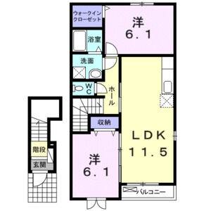 2LDK 間取り図