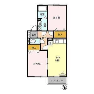 2DK 間取り図