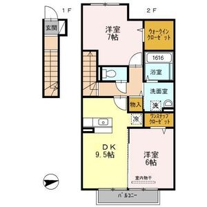 2DK 間取り図