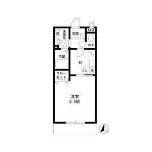 1K 間取り図