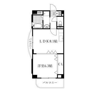 1LDK 間取り図