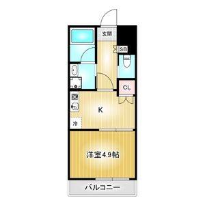 1K 間取り図