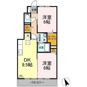 2DK 間取り図