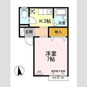 1K 間取り図