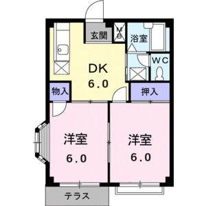 2DK 間取り図