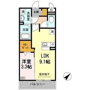 1LDK 間取り図