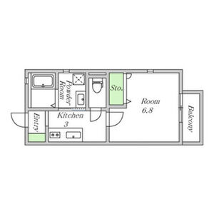 1K 間取り図