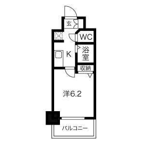 1K 間取り図