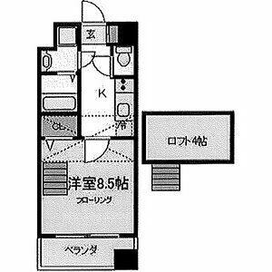 1K 間取り図