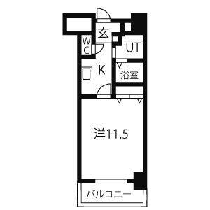 1K 間取り図