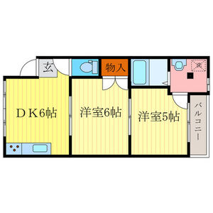2DK 間取り図