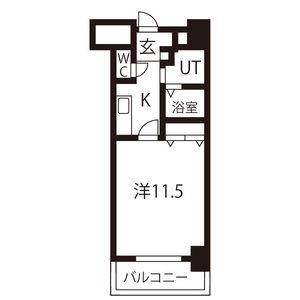 1K 間取り図