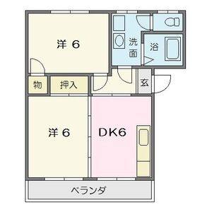 2DK 間取り図