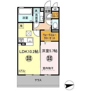 1LDK 間取り図