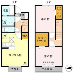 2DK 間取り図