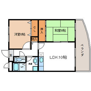 2DK 間取り図