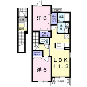 2LDK 間取り図