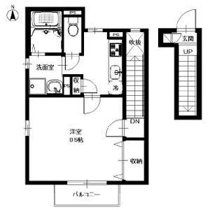 1K 間取り図