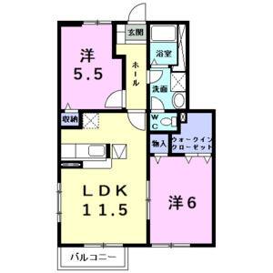 2LDK 間取り図