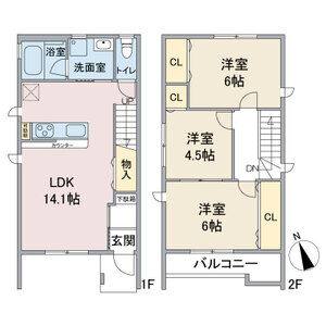 3LDK 間取り図