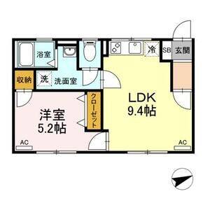 1LDK 間取り図
