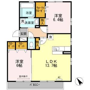 2LDK 間取り図