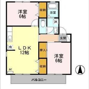 2LDK 間取り図