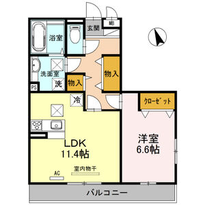 1LDK 間取り図