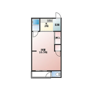 1DK 間取り図