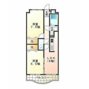 2LDK 間取り図