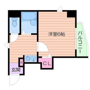 1K 間取り図
