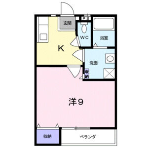 1K 間取り図