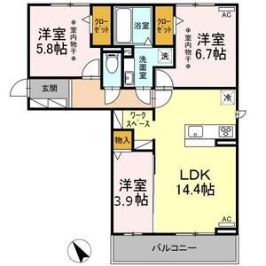 3LDK 間取り図