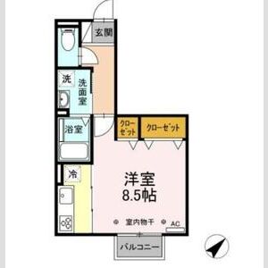 ワンルーム 間取り図