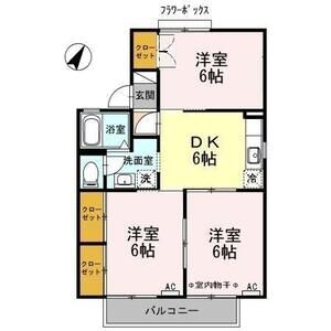 3DK 間取り図